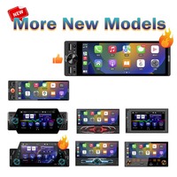 Autoradio con Pantalla Táctil de 6.36 Pulgadas, Carplay y Android Auto, Radio Estéreo de Audio para Coche 1 Din, Reproductor de MP5 y DVD para Automóvil
