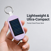 Batterie externe à panneau solaire 2000 mAh, design ultra-plat, charge rapide Type-C, chargeur portable sans fil, cadeau pour téléphone et montre