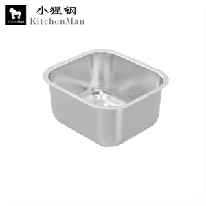 อ่างน้ำเดี่ยวทำจากผ้าซาตินผิว SUS304ได้รับการรับรองถ้วยรองใต้เคาน์เตอร์304ที่กรองสองชั้น - Product Image 3