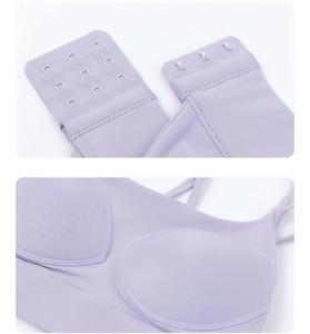 Wholesale Women's Crisscross Back <b>Adjustable</b> Buckle Sports Bra <b>Square</b> Neck High Impact Workout Yoga Bra Padded Activewear - Product Image 4