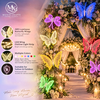 Lustre de haute qualité pour la décoration d'événements, de fêtes, d'hébergements et de banquets, en acrylique, en forme de papillon, électrique, pour mariage