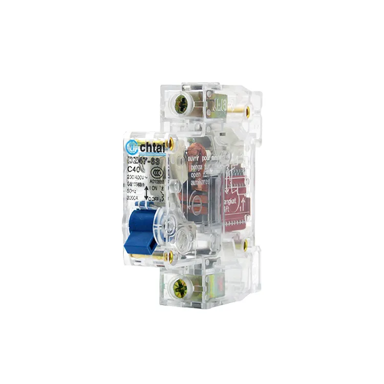 DZ47-63 1P 40a Elektrische Circuit 10KA Ac Mcb Enkelpolige AC240V 1-63A Miniatuur Stroomonderbreker Aardlekschakelaar Bediening Schakelaar