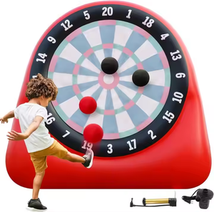 Grand jeu de fléchettes gonflable de 6 pieds de haut pour frapper et lancer, cible de fléchettes gonflable de football avec 4 balles de lancer - Product Image 1