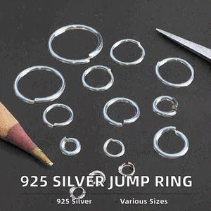 ห่วงเงินแท้ 925 ขนาด 0.4 มม.-1.0 มม. สีเงินธรรมชาติ สำหรับทำเครื่องประดับ - Product Image 3