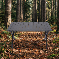 Nouvelle table pliante rectangulaire en aluminium portable pour le camping et les activités de plein air, avec une capacité de 120 kg