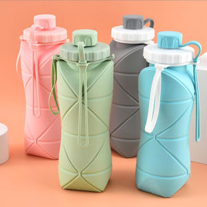 Bouteille d'Eau en Silicone Portable et Pliable avec Logo et Couleur Personnalisés, Réutilisable, Étanche, sans BPA, Grande Capacité, Lavable au Lave-Vaisselle - Product Image 1