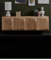 Commode en bois de luxe léger pour salon, avec panneaux décoratifs, style antique rétro, rangement personnalisable