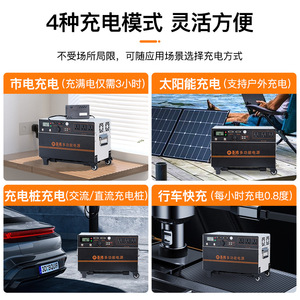 Estación de energía portátil Shenghong 220V con batería LiFePO4, carga solar y salida tipo C para camping, caravanas y cafeteras. - Product Image 4
