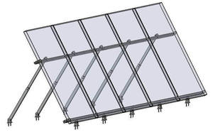 0-60 °   Supports de montage inclinables multi-angles réglables pour panneaux solaires, <span class=keywords><strong>en</strong></span> aluminium anodisé, pour toits plats de garages et abris - Product Image 5