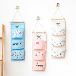 Organisateur mural en toile à suspendre sur la porte, sacs de rangement pliables écologiques pour dessins animés - Product Image 6