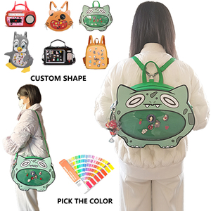 <span class=keywords><strong>Borsa</strong></span> ITA personalizzata per ragazze carine impermeabili kawaii custom itabag PU in <span class=keywords><strong>pelle</strong></span> trasparente con Display a perno per scuola - Product Image 1