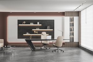 Chaise de bureau inclinable et pivotante, ergonomique en aluminium, commande manuelle - Product Image 5