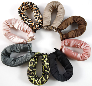 <span class=keywords><strong>TIKTOK</strong></span> BUN BONS Outils de coiffure DIY de nuit Rouleaux à friser doux et sans chaleur Nouveau bigoudi sans chaleur en satin avec bonnets - Product Image 5