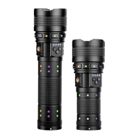 Lampe torche LED rechargeable zoomable avec indicateur de puissance, lampe tactique pour la randonnée en plein air et les secours
