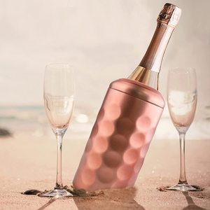 Şık 750ml çift duvar yalıtımlı buz Vintage şarap soğutucu gül altın paslanmaz çelik taşınabilir bira ve şarap soğutucu kova - Product Image 6