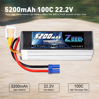 Zeee Drone haute capacité 6S Lipo batterie 5200mAh 100C 22.2V UAV/drone batterie/fpv Lipo batterie