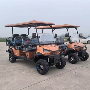 Carritos de Golf Personalizados de Fábrica en Venta y Carritos de Golf de Alto Rendimiento Naranja de 6 Plazas - Product Image 1