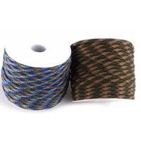 Tali nilon poliester tali garis kabel payung 7 untai 4mm Outdoor 550lb untuk berkemah mendaki bertahan hidup