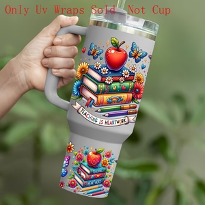 Juego de Papel de Transferencia UV Impermeable y Escribible de la Serie Best Teacher Pattern para Vasos, Botellas y Tazas de 40 oz - Product Image 6