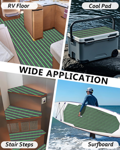 <span class=keywords><strong>Tapis</strong></span> <span class=keywords><strong>de</strong></span> sol marin en mousse EVA KT GuoMei noir sur vert à rainures droites, accessoires <span class=keywords><strong>de</strong></span> bateau, facile à découper - Product Image 6