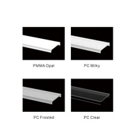 Profilé de bande lumineuse LED 30x23.6Mm avec diffuseur PC, couvercle en PMMA givré pour profilé en aluminium LED