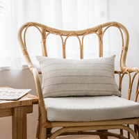 Housse de coussin texturée en lin géométrique de luxe Innermor, carrée, pour l'extérieur, pour la maison, l'hôtel, l'hôpital, couleur beige