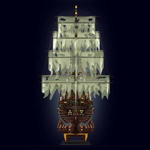 Mould King 13197 Dutchman Voilier Block Kits Modèle MOC Set pour <span class=keywords><strong>Construire</strong></span> des Collections Amateurs Blocs de Construction pour Enfants Adultes - Product Image 4