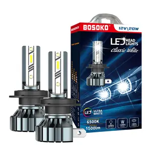 Bosoko 12V 100W K6A Mini araba LED kafa lambası H1 H4 H7 H11 LED far ampulü