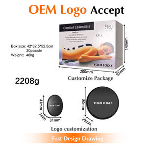 Bestseller 16 Stück Black Basalt Hot <span class=keywords><strong>Stone</strong></span> Set für Back SPA Natural <span class=keywords><strong>Smooth</strong></span> Energy <span class=keywords><strong>Massage</strong></span> Stones - Product Image 3