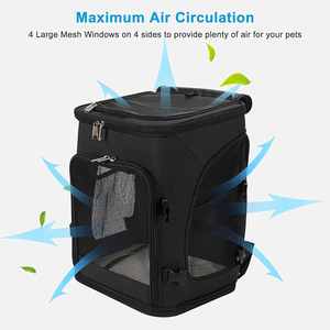 Sac à dos <span class=keywords><strong>pour</strong></span> chat approuvé par la compagnie aérienne PET, sac à dos de randonnée <span class=keywords><strong>pour</strong></span> chien, petit sac à dos <span class=keywords><strong>pour</strong></span> chat Pet Carrier Walking Portable - Product Image 3