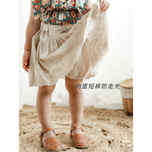 Usine En Gros 100% Coton Confortable Filles Jupe Doux Bébé Filles Robes avec Arc Respirant Filles Vêtements D'été X2214 - Product Image 3