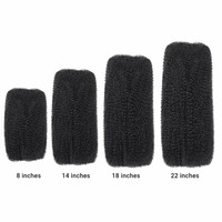 Extensions de tresses brésiliennes afro crépues en cheveux humains en vrac pour crochet et torsades, couleur personnalisable, douces et épaisses
