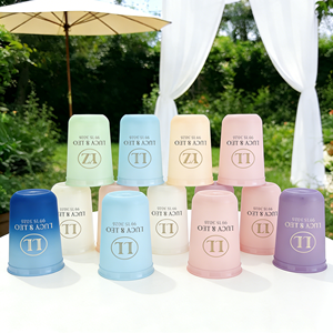 แก้วพลาสติกพิมพ์ลายสีขาวแบบกำหนดเอง แก้วนมปั่นชาพลาสติก PP พร้อมโลโก้ แก้ว<span class=keywords><strong>โฟม</strong></span> 700 มล. 500 มล. แก้วพลาสติก PET - Product Image 1