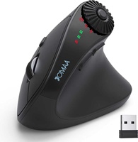 Ratón Vertical Ergonómico Inalámbrico JOMAA con Batería, DPI Ajustable y Perilla de Ajuste de Funciones para PC, Laptop y Windows