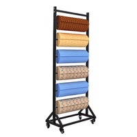 Présentoirs en rouleau de tissu Supports d'affichage en papier peint Revêtement de sol Présentoir en rouleau de tissu avec roues