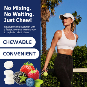 Comprimés à croquer d'électrolytes hydratants à action rapide, saveur baies mélangées, avec potassium pour favoriser la récupération, à prix réduit - Product Image 3