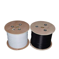 Câble à fibres optiques 1 noyau 1km 2km 3km bois tambour Ftth câble de chute monomode intérieur extérieur câble à fibres optiques auto-support