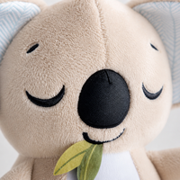 Peluche musicale portable Koala avec bruit blanc et musique pour nouveau-nés, jouet de confort doux unisexe pour bébé, cadeau en gros