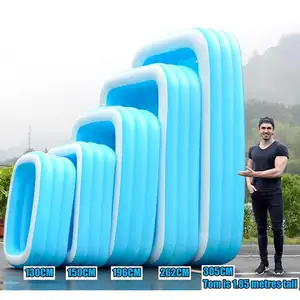 Outdoor Grote Piscine Opblaasbare Gonflable Lange Swimminh Emi Vierkante Plastic In Grond Ingegraven Zwembad