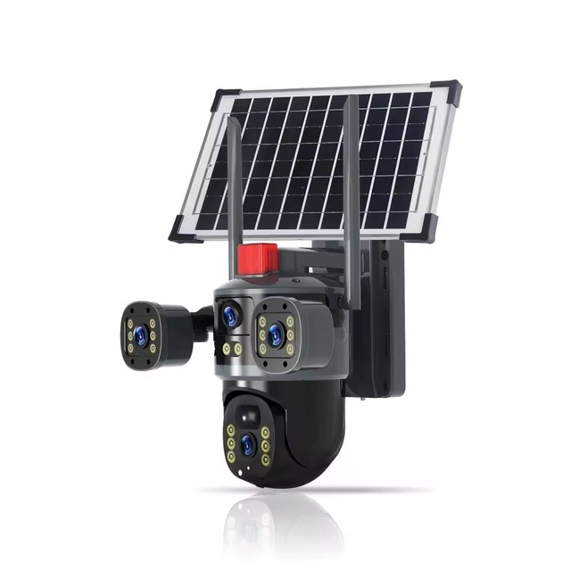 8MP V380 Pro Solar CCTV Camera Powered Wireless WiFi 4K Outdoor Security 4G Sim Card Two Way Audio Surveillance PTZ Camera