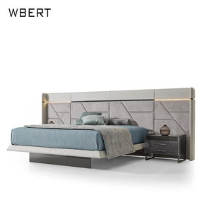 WBERT diseñador italiano bordado tela dormitorio principal 1,8 m esmerilado doble cama de boda - Product Image 2