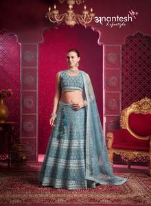 Lehenga nuptiale avec miroir Flair de 5 mètres et travail manuel Zarkan entièrement cousu Design mariage Lahnga Choli grossistes Surat Inde - Product Image 2