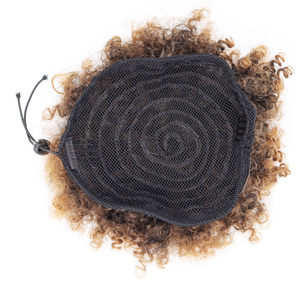 Claquettes à bras magique synthétique bouclées, extension capillaire <span class=keywords><strong>avec</strong></span> <span class=keywords><strong>chignon</strong></span>, pièce afro, vente en gros d'usine - Product Image 5