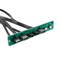Boîtier d'ordinateur Panneau frontal Double USB 3.0 + Type C et LED Audio Entrée Sortie Micro avec interrupteur d'alimentation Ensemble Câble de carte mère pour boîtier PC