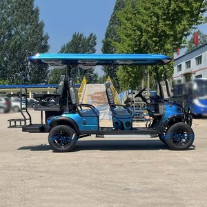 Minimalist Designed Stylish Electric Golf Cart Blue-purple Gradient Off-road Electric Vehicle - Product Image 5