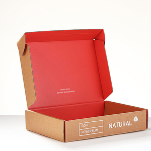 Caja de avión de aire simple personalizada, caja de cartón corrugado de color expreso de comercio electrónico 3 + 1, caja de embalaje de ropa grande, lote pequeño - Product Image 4