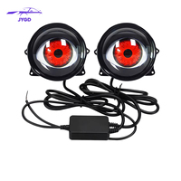 Nouvelle Offre : Phares LED Dynamiques 12V 3 Pouces Effet Yeux de Diable, Projecteur Plat, 33 Modes, Accessoires de Voiture, Feux Antibrouillard LED
