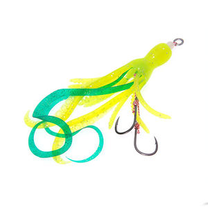 Leurre souple appât souple crochet en acier à haute teneur en carbone <span class=keywords><strong>BKK</strong></span> crochet de pêche lueur calmar leurre crochet Double - Product Image 1