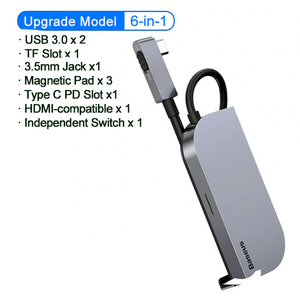 USB C <span class=keywords><strong>HUB</strong></span> 6 en 1 Tipo C a Multi USB 3,0 <span class=keywords><strong>HUB</strong></span> Adaptador para MacBook Pro/Air <span class=keywords><strong>iPad</strong></span> Pro Tablet 4K HD - Product Image 3
