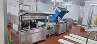 Machine d'emballage sous vide automatique à bande continue pour viande rouge et fromage, avec tunnel de rétraction à eau chaude et sécheur à lame d'air